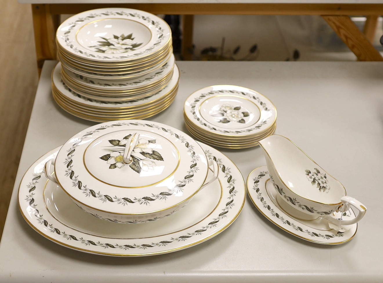 A Wedgwood ‘Bernina’ part dinner service, (six place settings)